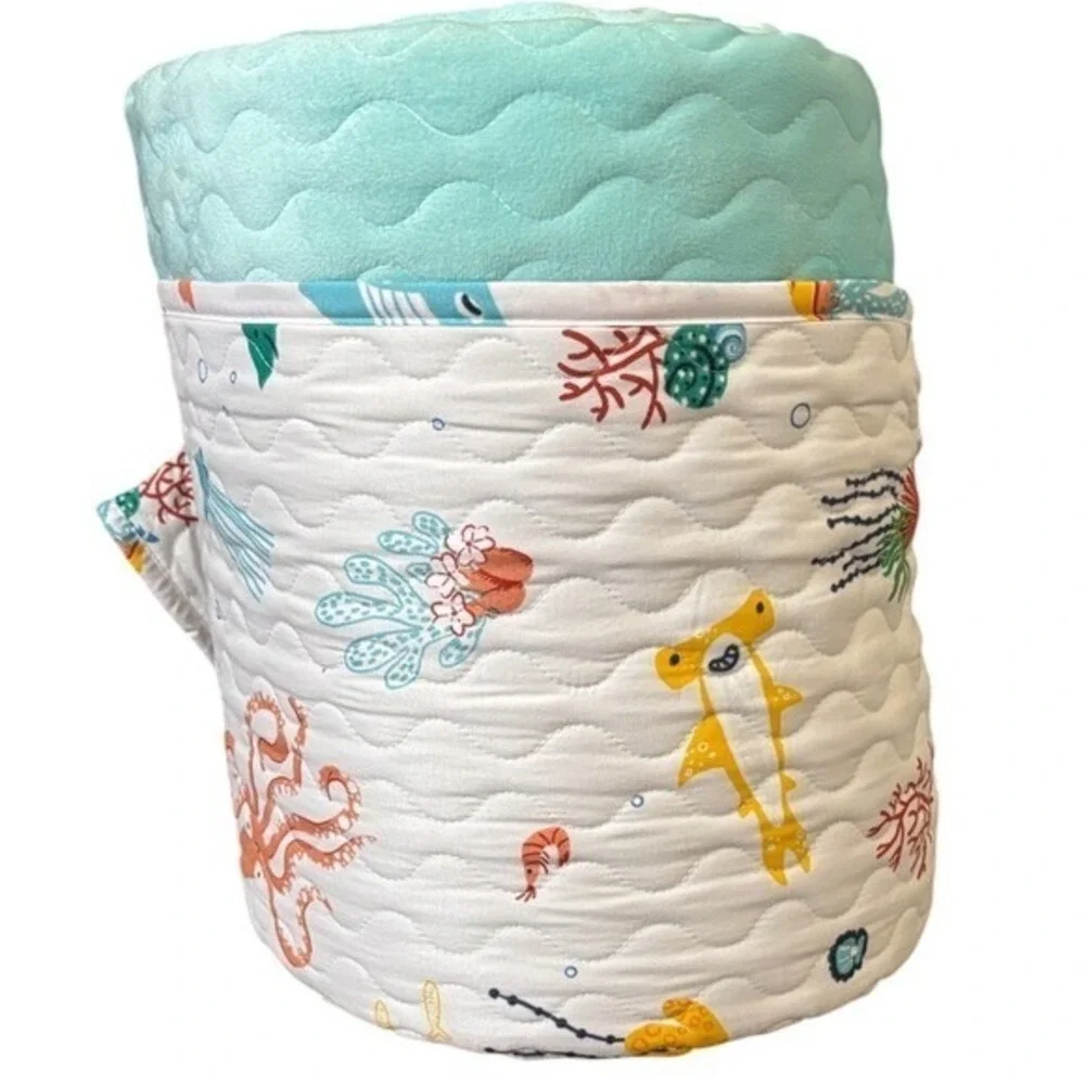 NEW THE BIG ONE KIDS- FULL / QUEEN- 3 PC. PLUSH / FLEECE REVERSIBLE QUILT SET~